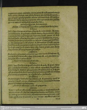 Articulus Quartus Axiomaticus
