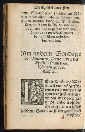 Am andern Sondage des Adventes ...