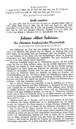 Johann Albert Fabricius.