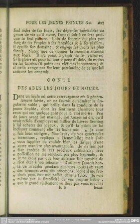 Conte Des Abus Les Jours De Noces