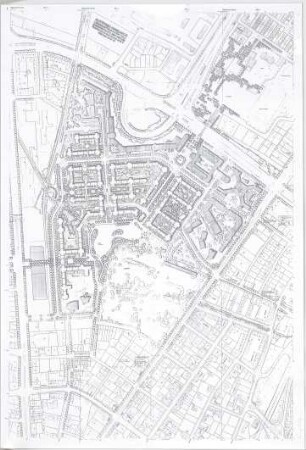 Hansjakob, Gottfried; München - Schwabing, Berliner Str.; Wohnanlage an der Berliner Straße (Schwabinger See) - Gesamtplan Wohnanlage (Lageplan)