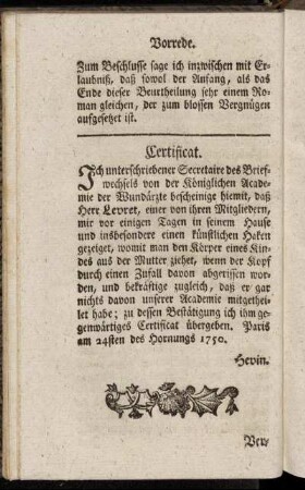Certificat.