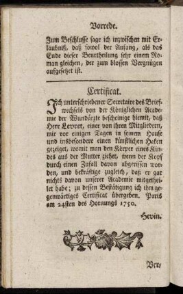 Certificat.