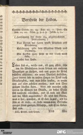 Vortheile der Leiden.