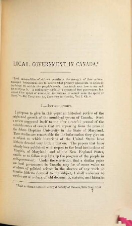 Local Government in Canada