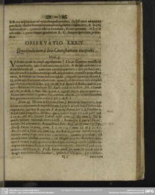 Observatio LXXIV. Quod judicium à litis Contestatione incipiat