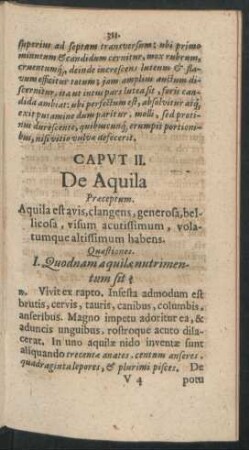 Caput II. De Aquila