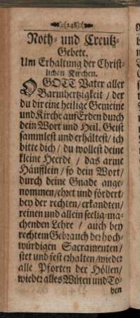 Noth- und Creutz-Gebete