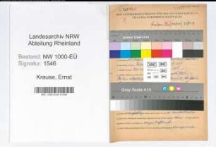 Entnazifizierung Ernst Krause, geb. 23.08.1900 (Reichsbahnbeamter)