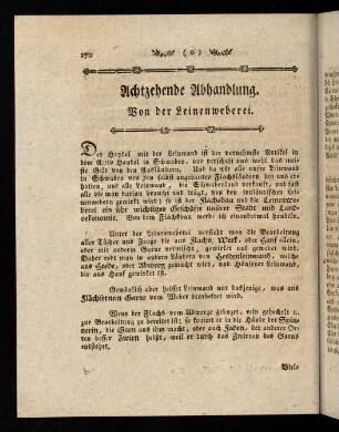 170-188, 18. Von der Leinweberei.