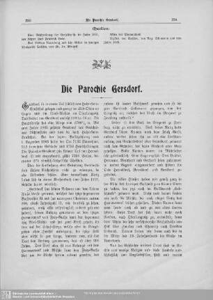 Die Parochie Gersdorf