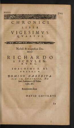 Chronici Liber Vigesimus Quartus.