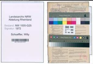 Entnazifizierung Willy Schueffler , geb. 17.11.1900 (Kaufmann)