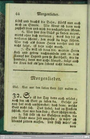 Morgenlieder