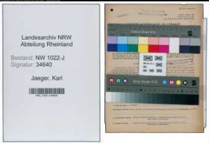 Entnazifizierung Karl Jaeger , geb. 18.02.1889 (Bahnbeamter)