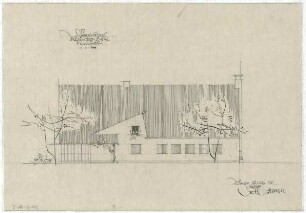 Gsaenger, Gustav; Rosenberg - Hütte (Bayern); Gemeindesaal - Nordseite (Ansicht)