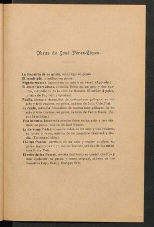 Obras de José Pérez-López