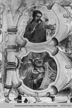 Antiphonar : Historisierte Initiale: Gottvater und König David