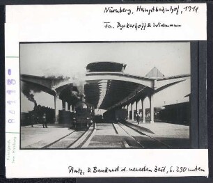 Nürnberg: Hauptbahnhof 1911, Firma Dyckerhoff & Widmann