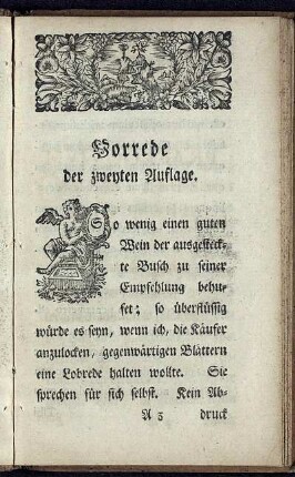 Vorrede der zweyten Auflage.