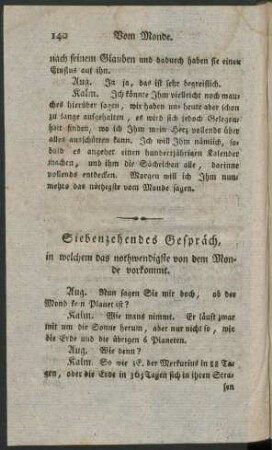 Siebenzehendes Gespräch, in welchem das nothwendigste von dem Monde vorkommt