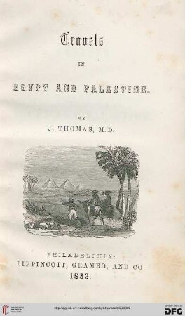 Travels in Egypt and Palestine