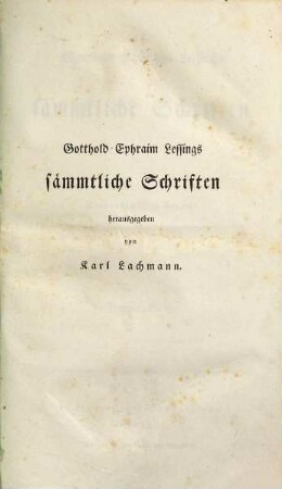 Gotthold Ephraim Lessings sämmtliche Schriften, 9