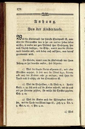 Anhang. Von der Kindertaufe.