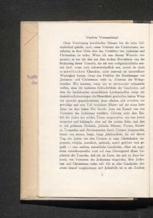 Verehrte Versammlung!