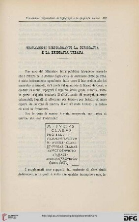 17: Trovamenti risguardanti la topografia e la epigrafia urbana, [37]