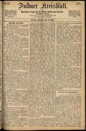 Ausgabe vom Dienstag, den 31. Juli 1883.