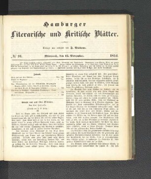 No. 91. 15. November 1854