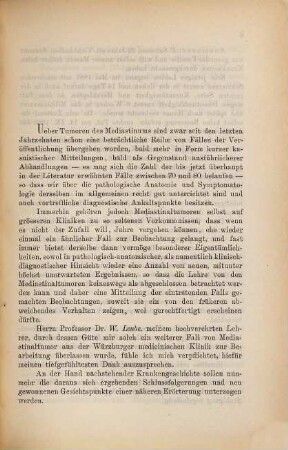 Ein Fall von Mediastinaltumor