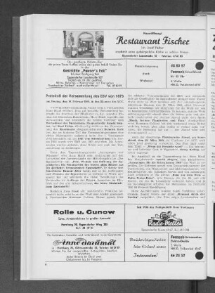 Protokoll der Versammlung des EBV von 1875