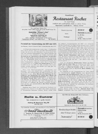 Protokoll der Versammlung des EBV von 1875