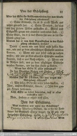 Von der Erhaltung