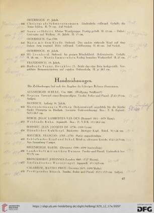 Handzeichnungen (Nr. 451-501)