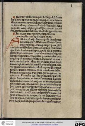 Intimatur amico impletio sue petitionis quo ad collectionem epistolarum et cetera.