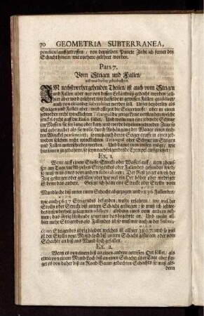 Pars 7. Vom Steigen und Fallen/ und was darbey zubeobachten