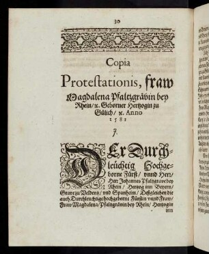 30-36 Copia Protestations, fraw Magdalena ...