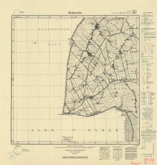 2415 (alte Nr.: 1019) Eckwarden, Meßtischblatt (4cm - Karte)