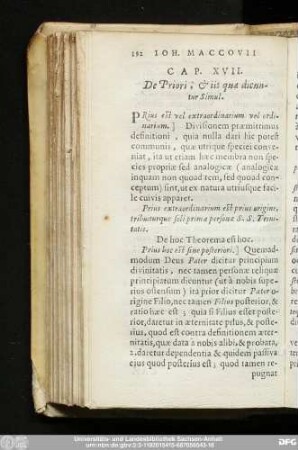 Cap. XVII. De Priori, & iis quae dicuntur Simul.