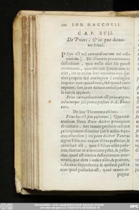 Cap. XVII. De Priori, & iis quae dicuntur Simul.