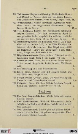 Textilien (Nr. 729-773)