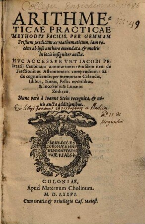 Arithmeticae practicae methodus facilis