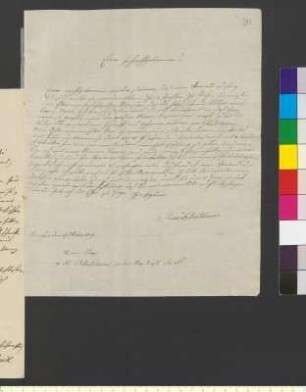 Brief von Eckartshausen, Theres d' an Goethe, Johann Wolfgang von