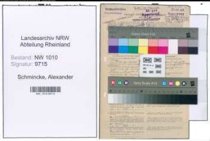 Entnazifizierung Alexander Schmincke , geb. 04.08.1897 (Postinspektor)