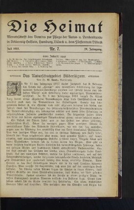 Juli 1919. Nr. 7. 29. Jahrgang.