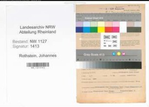 Entnazifizierung Johannes Rothstein , geb. 03.07.1907 (Verwaltungssekretaer)