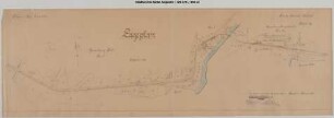 Streckenband Blatt 12, Gemarkung Bröl/Gemarkung Ruppichteroth, km 13,7 - 15,0 mit Kornbranntweinbrennerei Schönau, Bahnhof Felderhoferbrücke, Gleisanschluss Geldmacher, Gleisanschluss Brölthaler Bezugs- und Absatzgenossenschaft